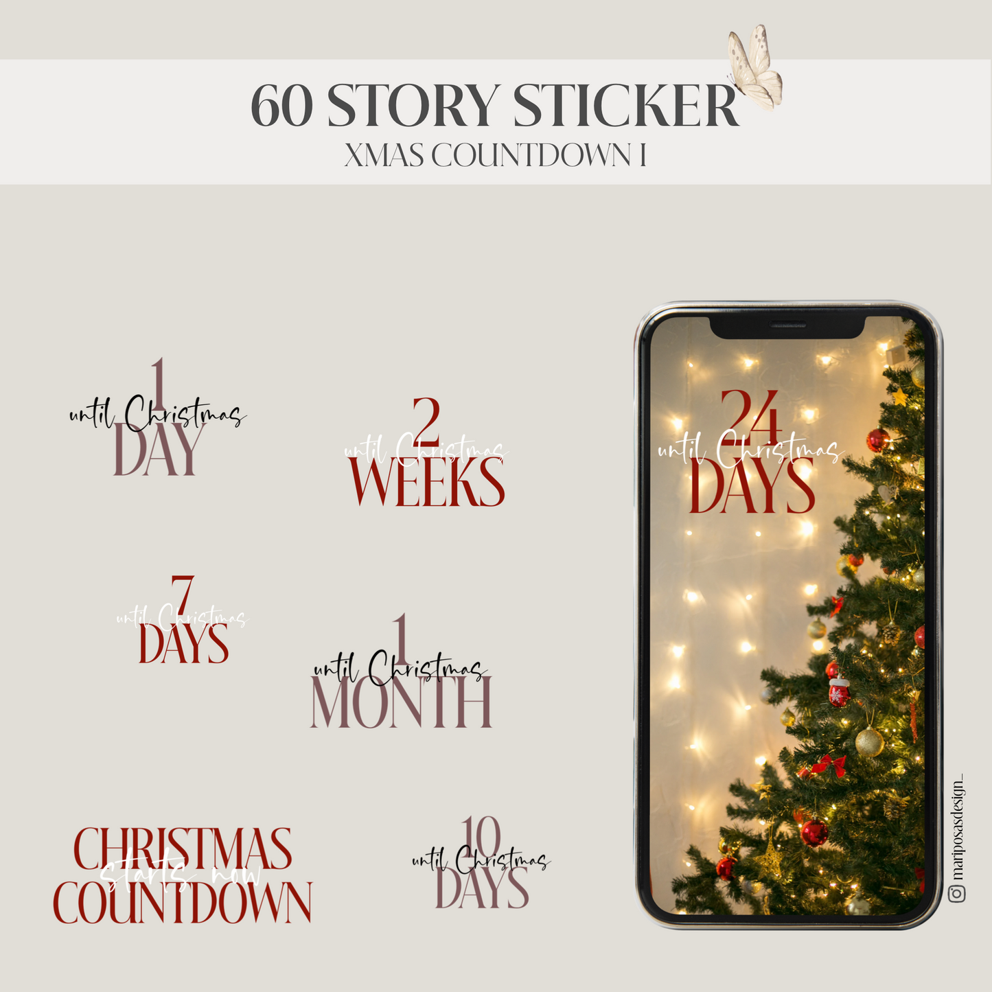 XMAS COUNTDOWN I | 60 STORY STICKER