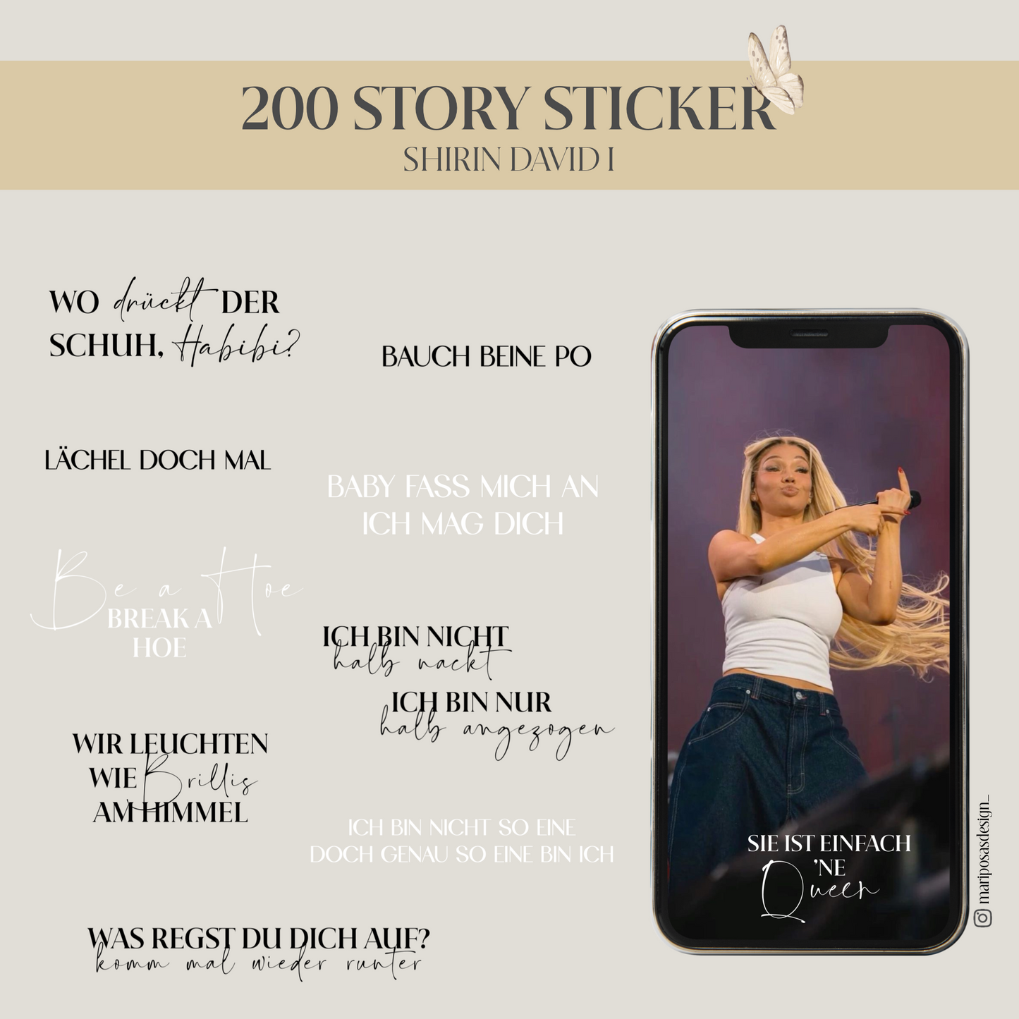SHIRIN DAVID I | 200 STORY STICKER