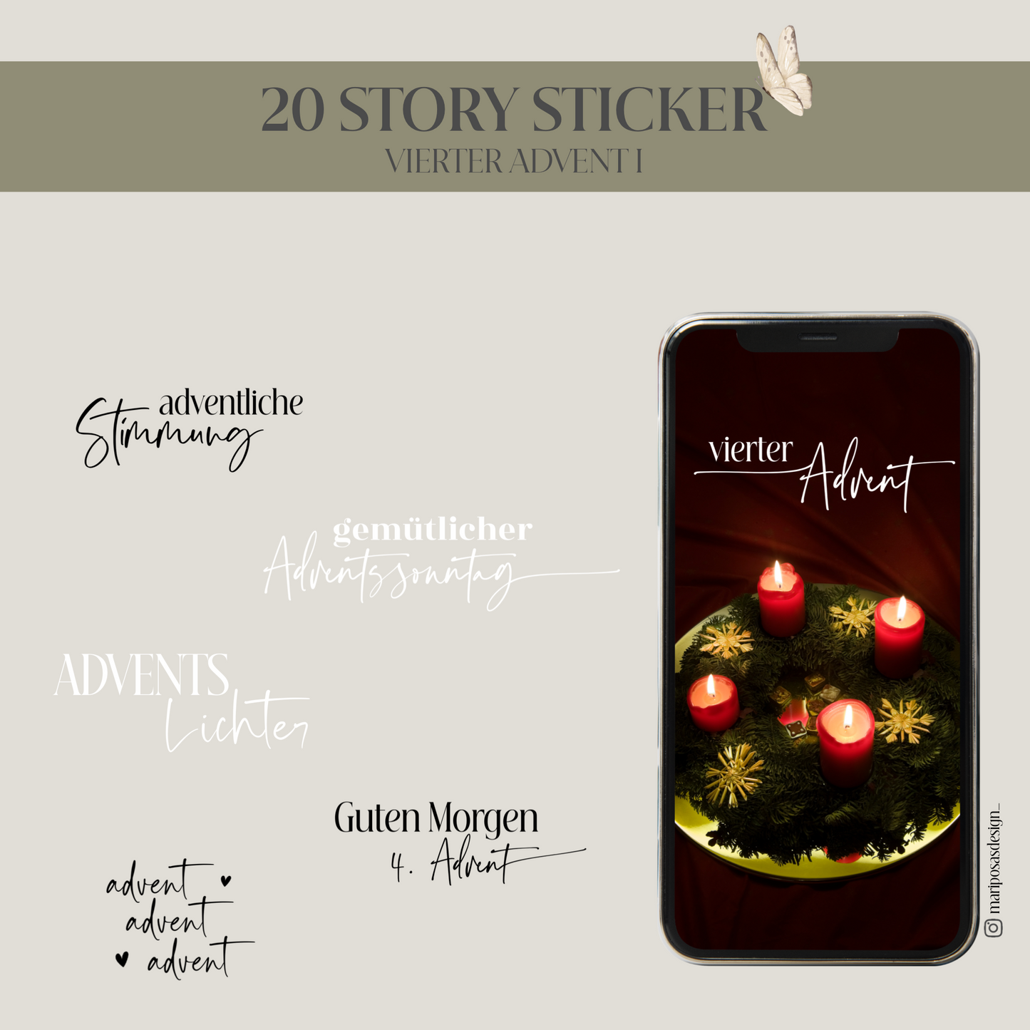 VIERTER ADVENT I | 20 STORY STICKER