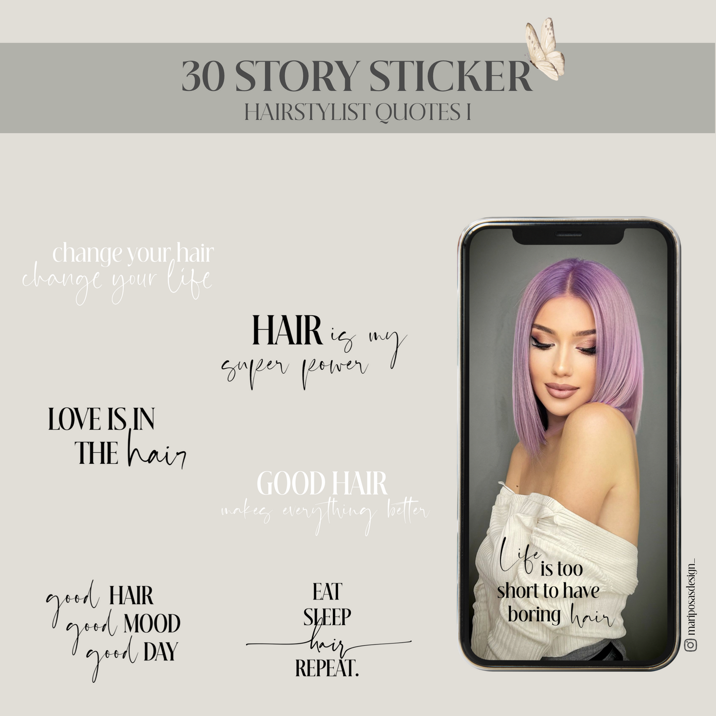 HAIRSTYLIST QUOTES I | 30 STORY STICKER