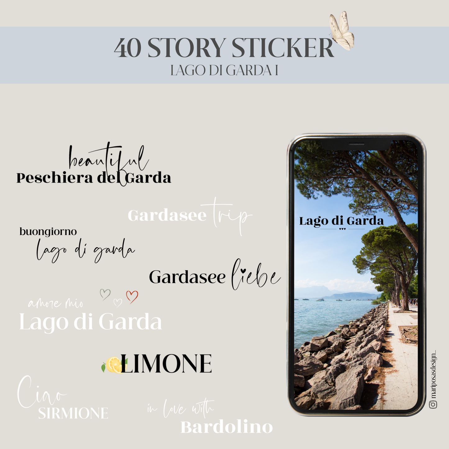 LAGO DI GARDA I | 40 STORY STICKER
