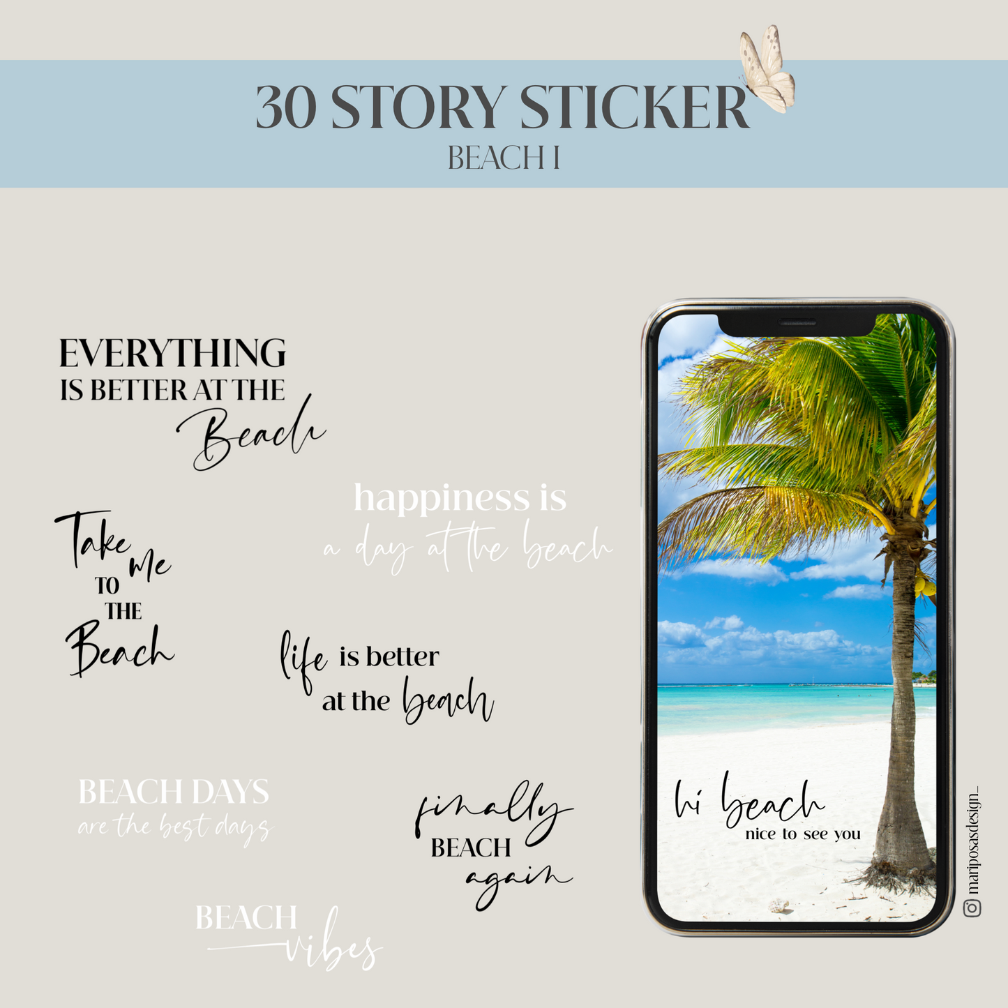 BEACH I | 30 STORY STICKER
